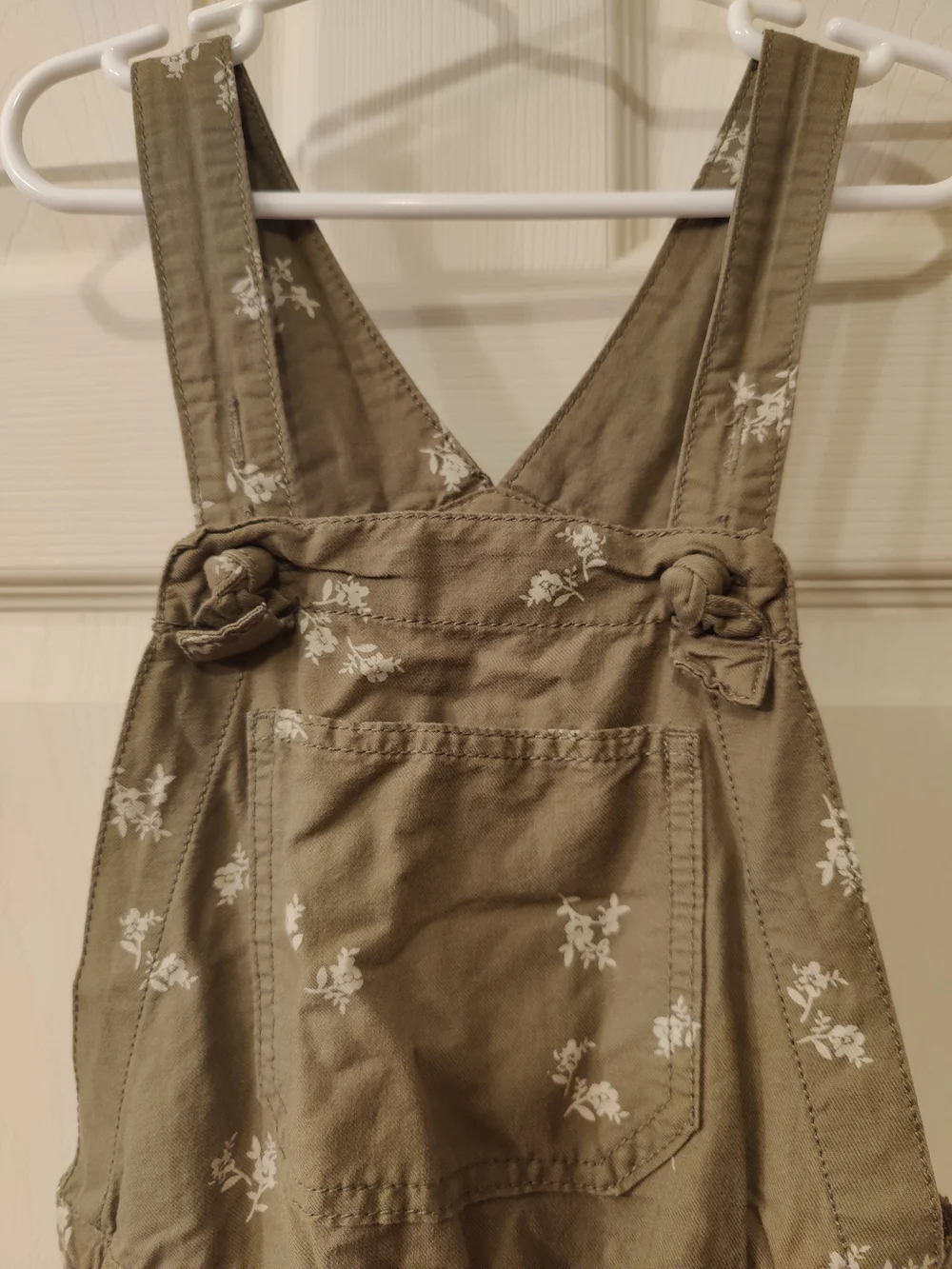 OshKosh B'gosh Olive Green Floral Girls' Overalls
